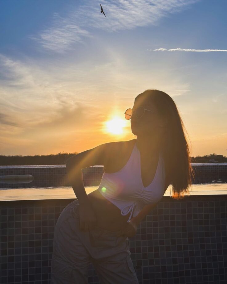 Avneet Kaur's Style In White Crop Top Amid Setting Sun Is All Glam; Check Pics 805008