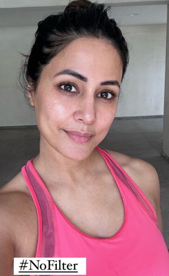Hina Khan's sweaty selfie after gym is workout goals 805555