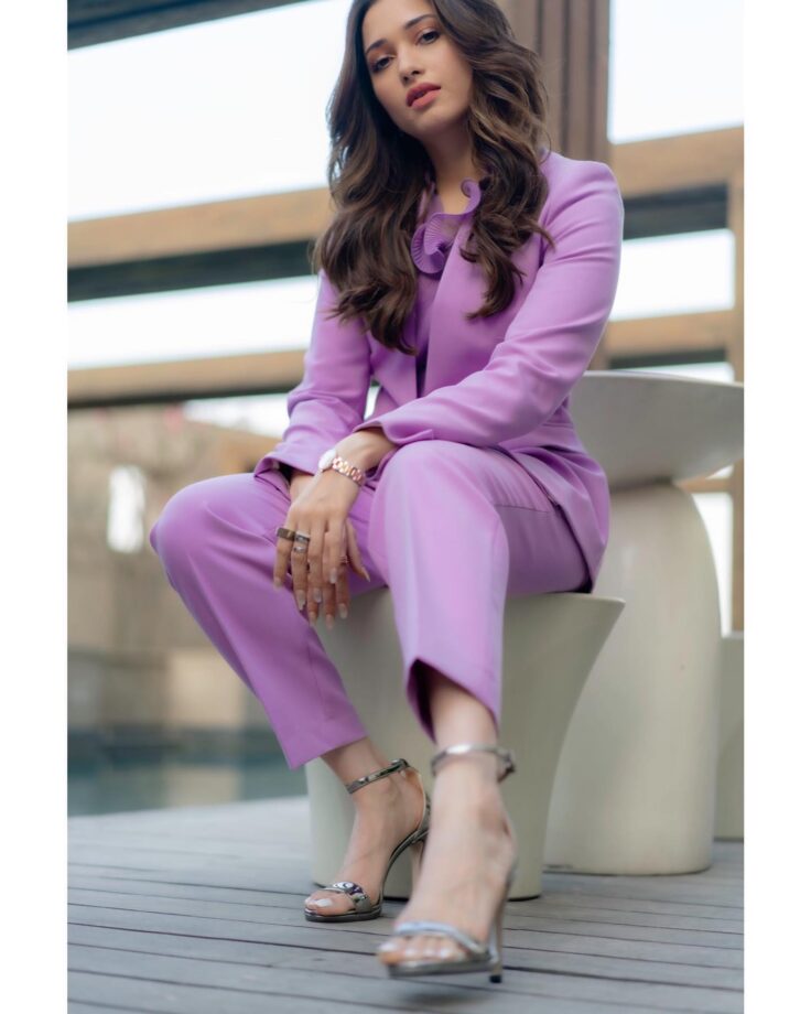 In Pics: Tamannaah Bhatia’s keeps the boss fashion quotient on check in pantsuits 805743