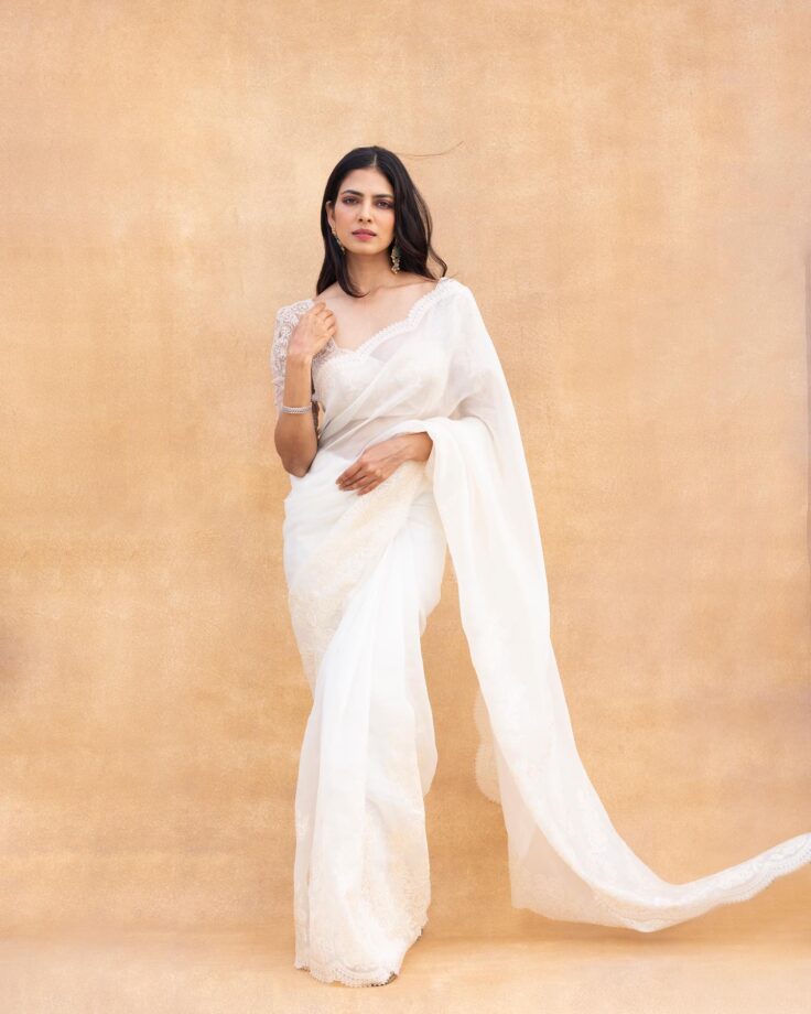 Malavika Mohanan is a vision to hold in white transparent saree, Ananya Panday appreciates 804916