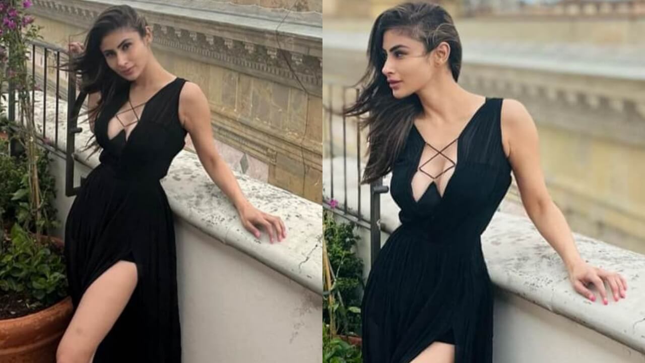 Mouni Roy is ultimate hottie in black slit dress (sensuous pics alert) 808499