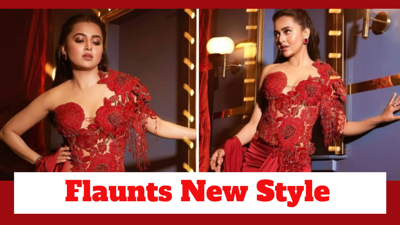 Naagin Fame Tejasswi Prakash Flaunts In Red Corset Top With Thigh High Slit Skirt; Check Here 803277