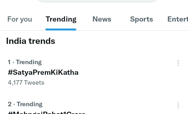 Netizens hail the pure love romance of Kartik Aaryan and Kiara Advani in the teaser of ‘Satyaprem Ki Katha’! Trends #SatyaPremKiKatha on #1* 808335