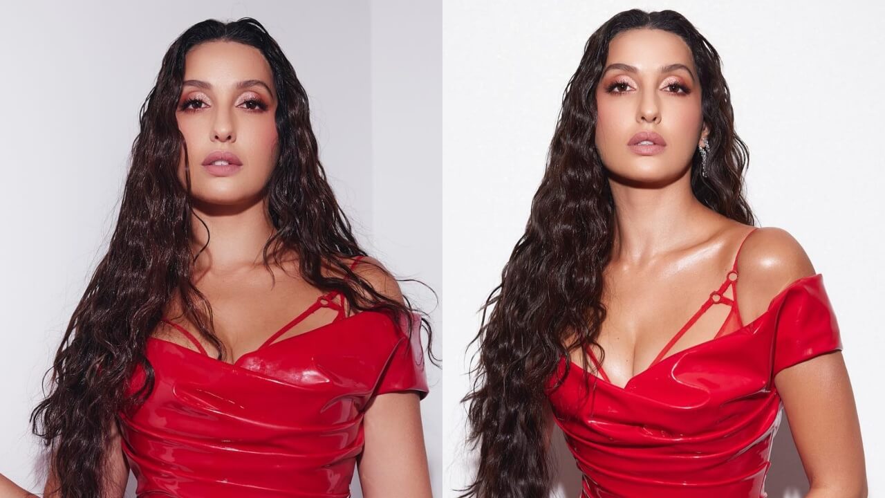 Nora Fatehi in spicy red hot low-neck outfit, a visual delight 810918