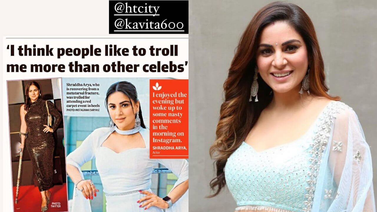 “People like to troll me than other celebs”, Shraddha Arya on getting mocked for wearing heels at an event 809984