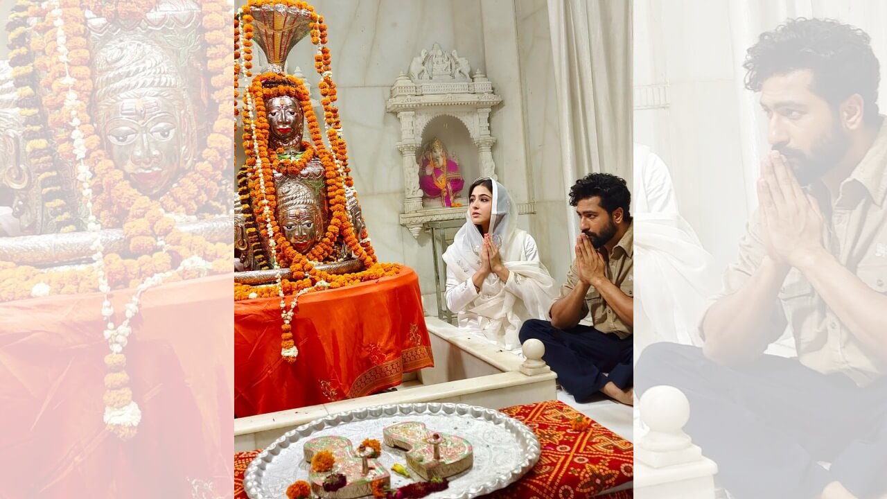 Sara Ali Khan and Vicky Kaushal pray in Lord Shiva temple in Lucknow, pic goes viral 811509