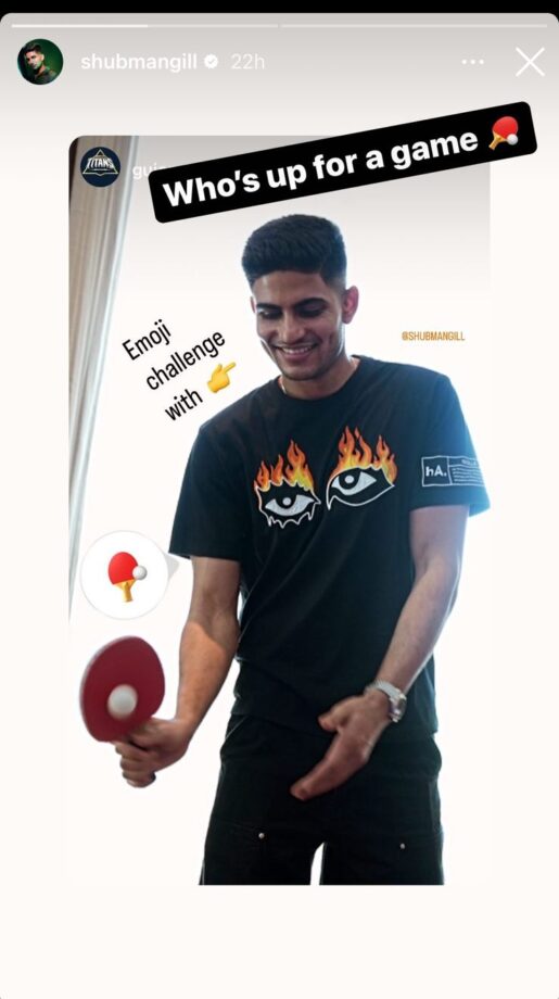 Shubman Gill invites you for a Table Tennis game, are you interested? 805797