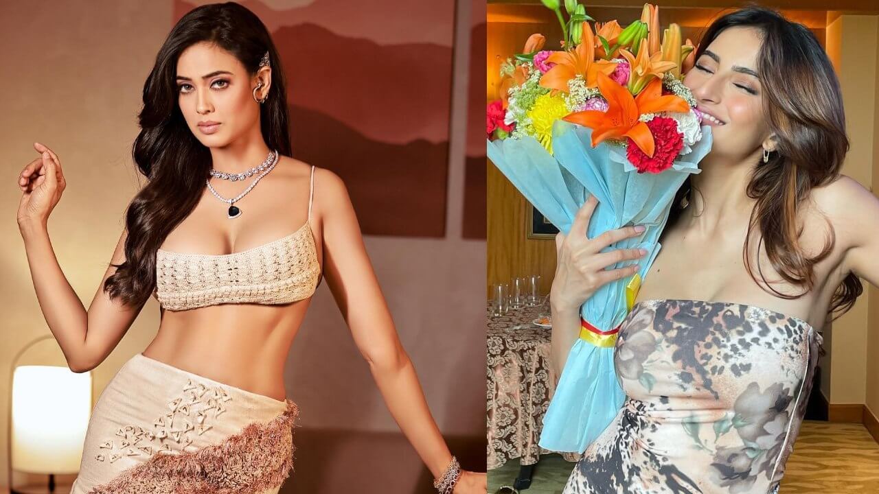Shweta Tiwari Looks Super Hot In Beige Couture; Palak Tiwari In Love With Flowers 809931