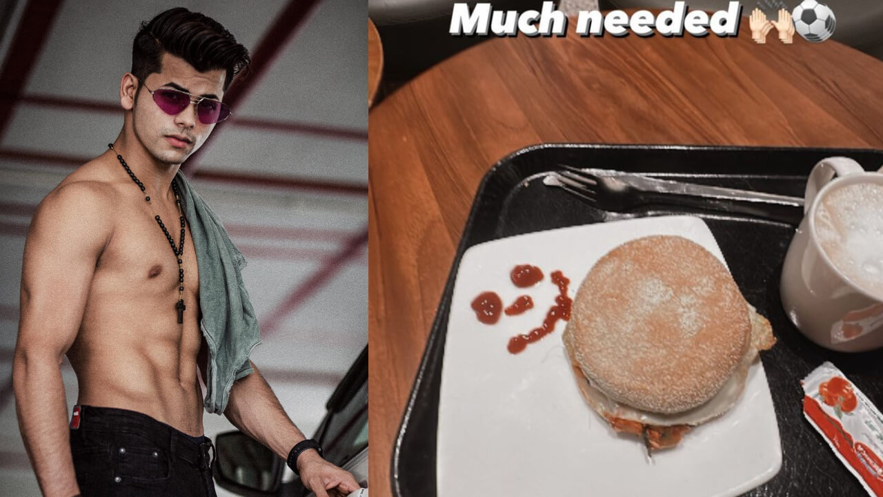 Siddharth Nigam’s enjoys a chunky burger after football match, see pic 806738