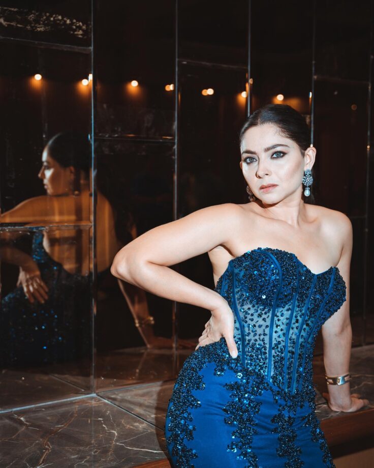 Sonalee Kulkarni Sparkles In Stone Embellished Bodycon Gown(Rare Pics) 807940