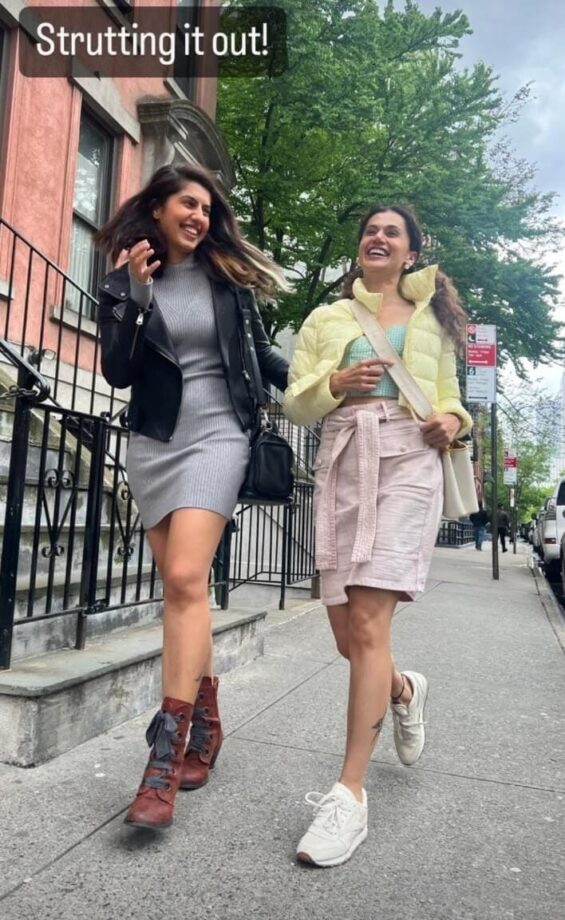Taapsee Pannu Enjoys Vacation With Shagun Pannu In New York City; See Pics 804224