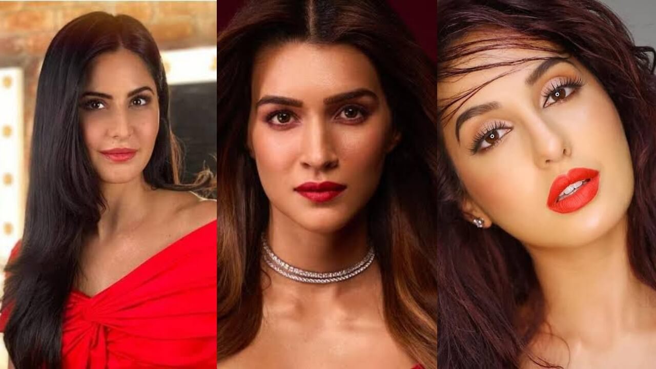 Vote Now: Katrina Kaif Vs Kriti Sanon Vs Nora Fatehi: Who's red lipstick swag is your favourite for romantic date night look? 806138