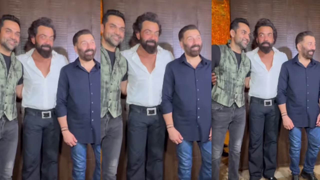 Amidst Karan Deol’s Wedding Rituals, Sunny, Bobby, And Abhay Deol Pose For Media