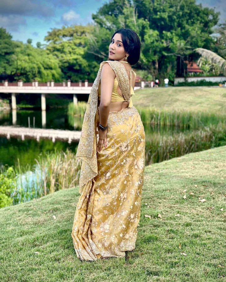 Ashi Singh's desi vibe in stunning golden shimmery saree is wow 822393
