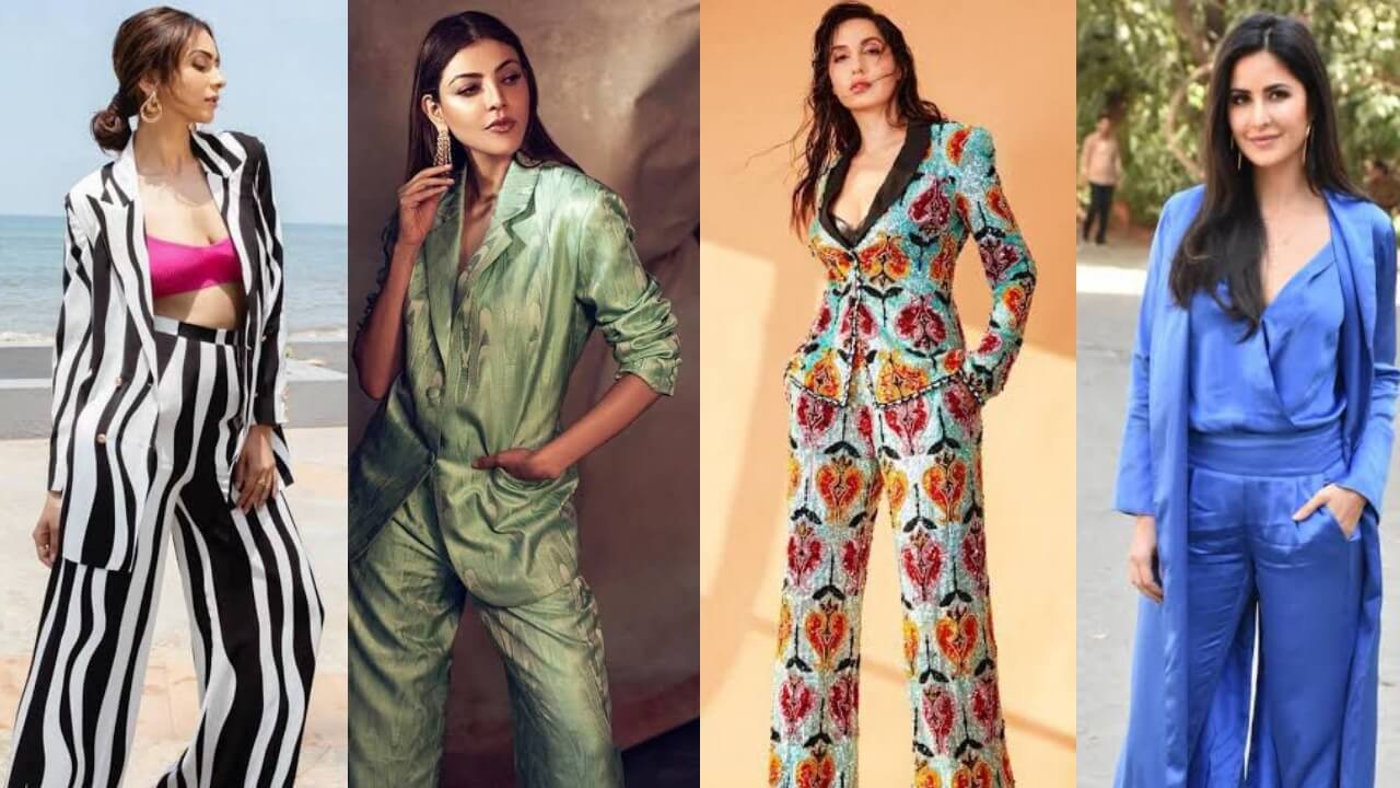In Pics: Rakul Preet Singh, Kajal Aggarwal, Katrina Kaif and Nora Fatehi in stunning pantsuits, a visual delight 813632