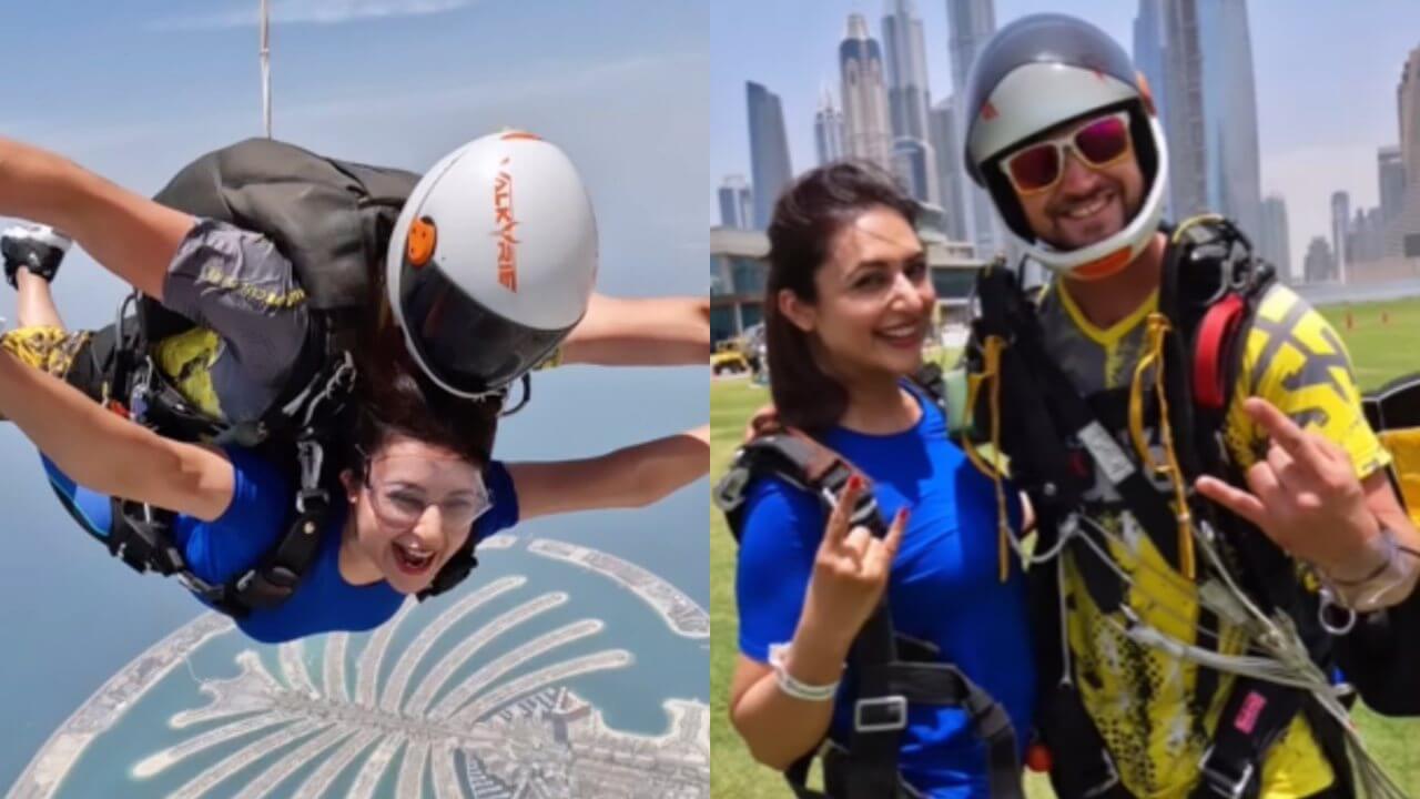 Incredible Moment: Divyanka Tripathi and Vivek Dahiya's amazing skydiving moment is couple goals 812720