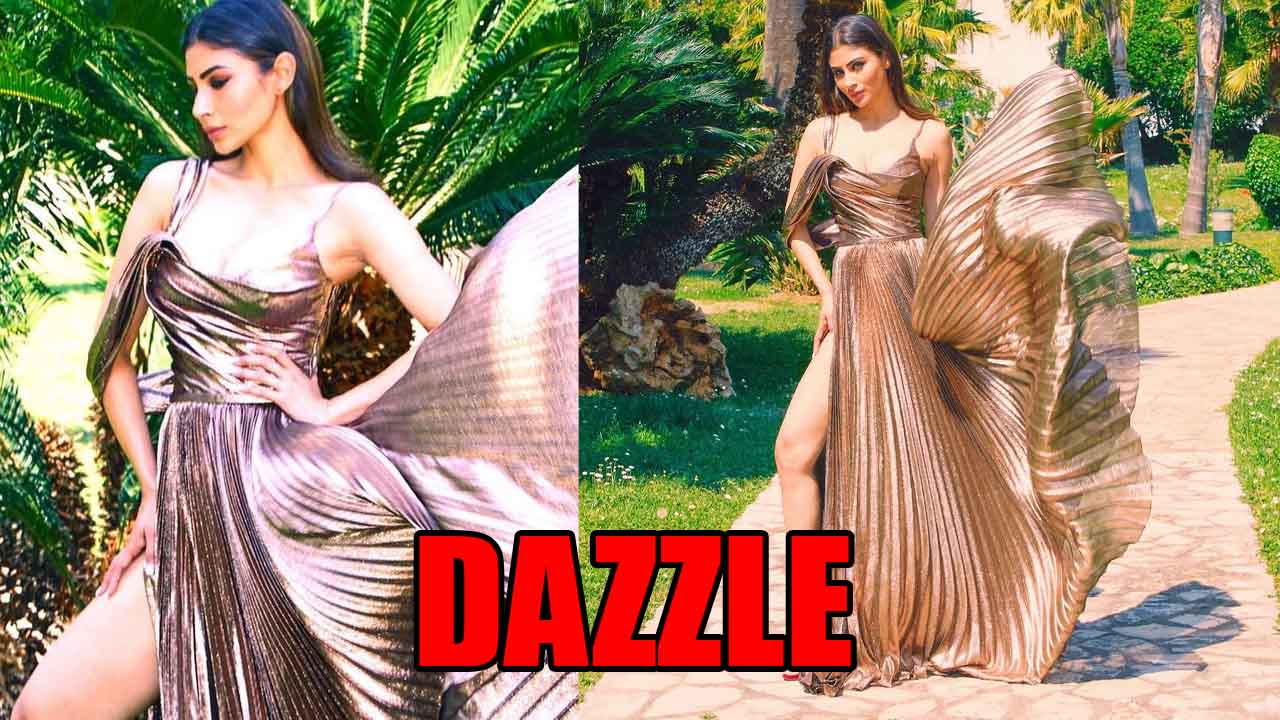 Mouni Roy Dazzles In A Metallic Thigh-High Slit Gown, See Pics 814574