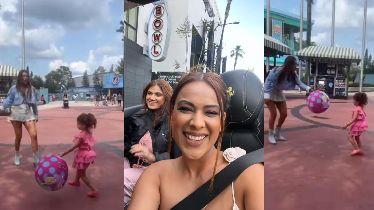 Nia Sharma Plays Football In Street With Little Kid, Enjoys Her Vacation Like Queen