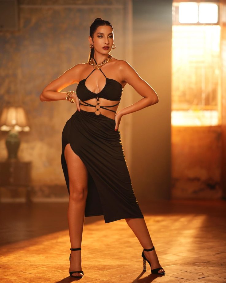 Nora Fatehi's burning hot black dress vogue moment is wow 818845