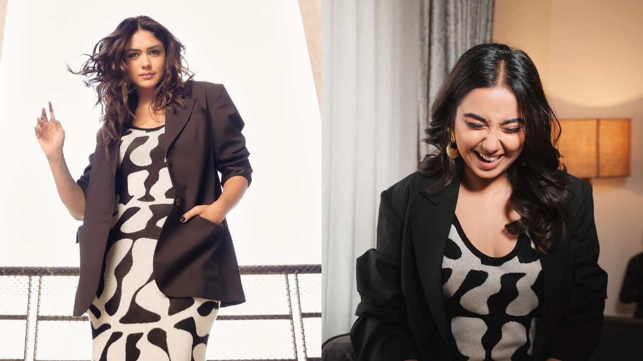 Prajakta Koli VS Mrunal Thakur: Whose Style Is Better In Black And White Blazer Dress? 818358