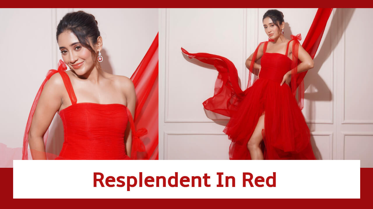 Shivangi Joshi Exudes The Best Of Grace And Style In This Amazing Red Trail Dress; Check Pics 815911