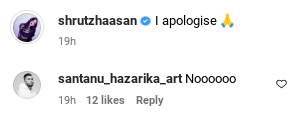 Shruti Haasan Apologizes To Boyfriend Shantanu Hazarika, Latter Says 'No' 815209