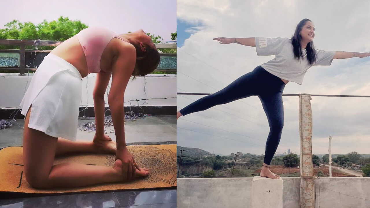 Sneak Peek Into Akshara Singh And Kajal Sharda's Inspirational Yoga Positions 818349