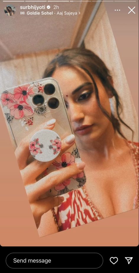 Surbhi Jyoti's mirror selfie game is grabbing attention, fans love fancy mobile cover 815051