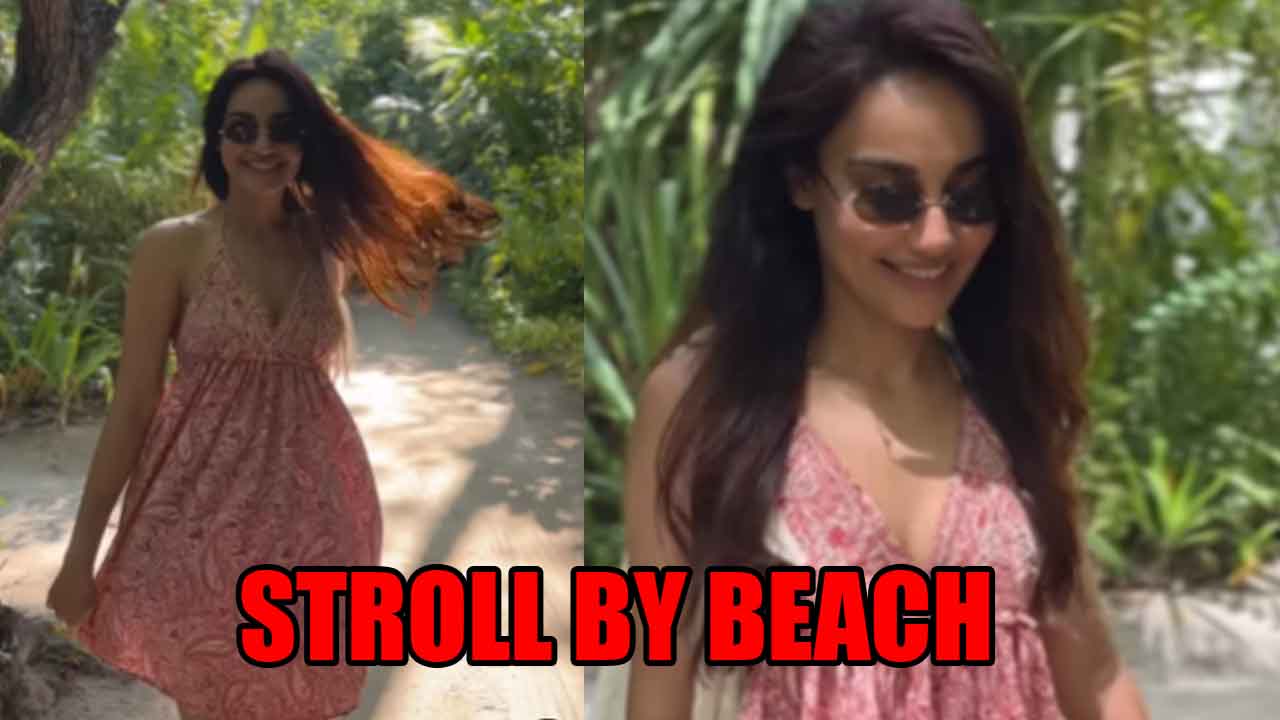 Watch Video: Surbhi Jyoti takes a stroll by beach, fans love it 811982