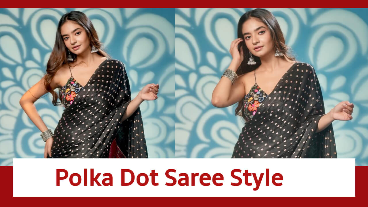 Anushka Sen Checks Her Style In Sensational Polka Dot Saree Style; Check Here 838897