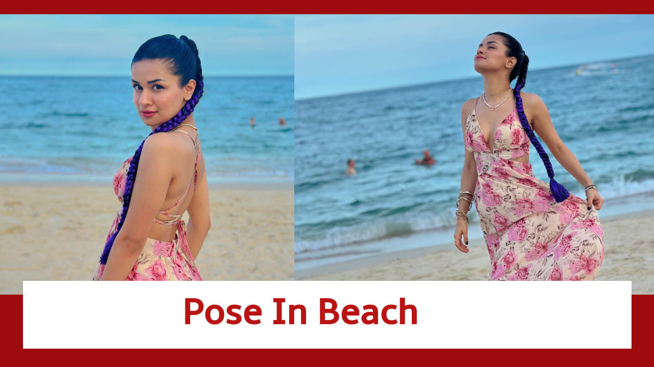 Avneet Kaur's Pose In The Beach In A Pink Floral Gown Is The Prettiest; Check Here 834240