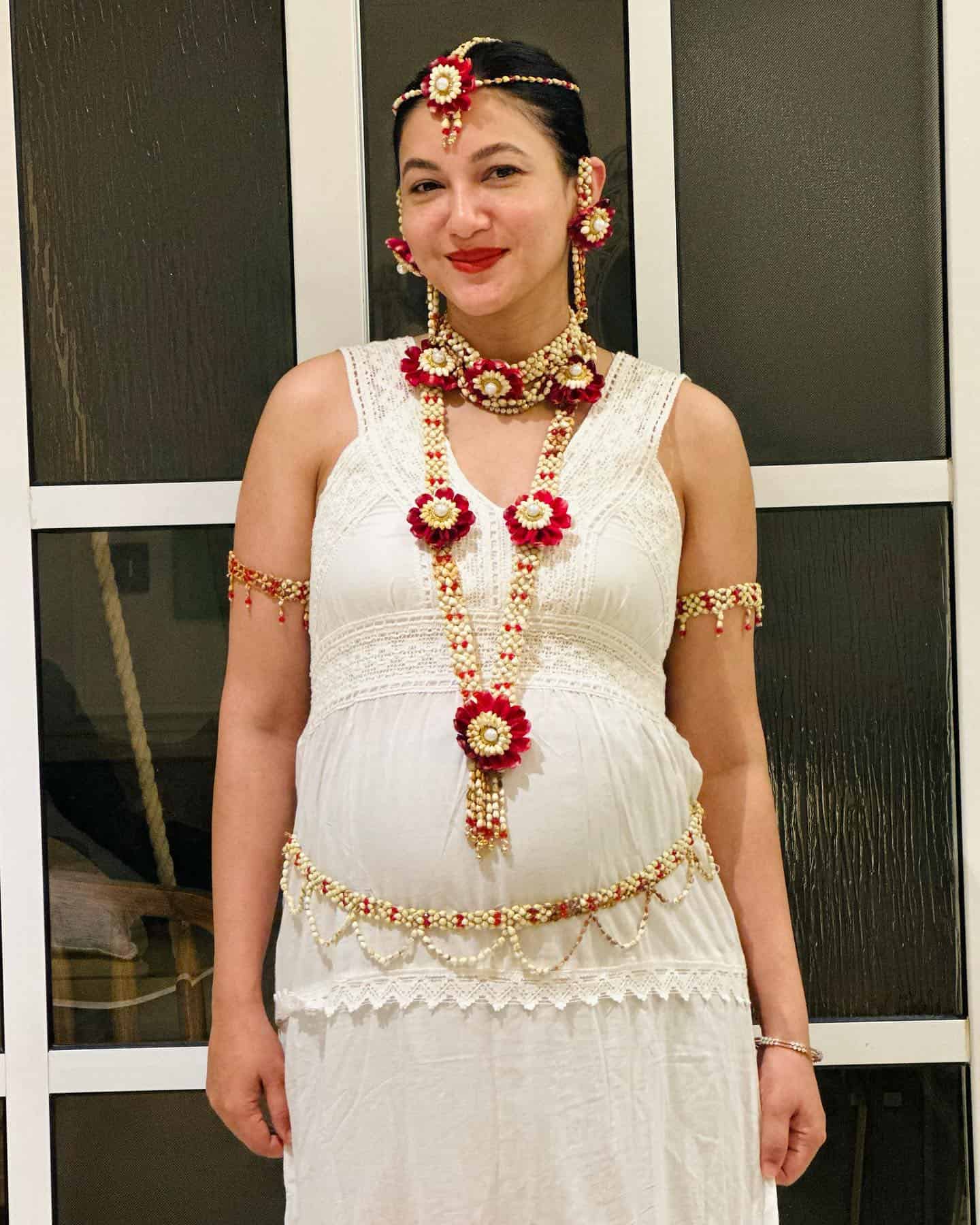 Gauhar Khan drops unseen pics from ‘Godh Bharai’, epitomises as queen in white 832570