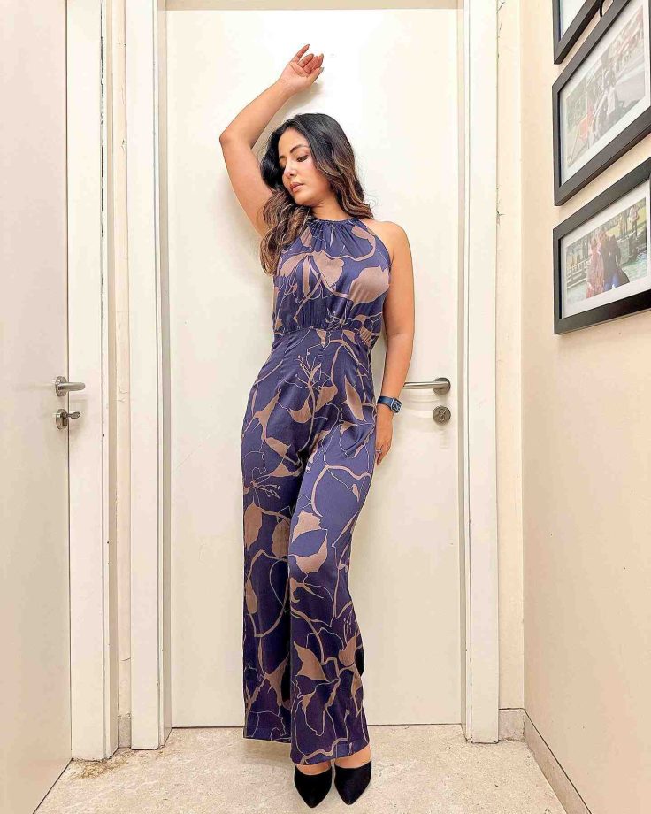 Hina Khan Goes Stylish In Printed Jumpsuit And Bellies; Take A Look 838822