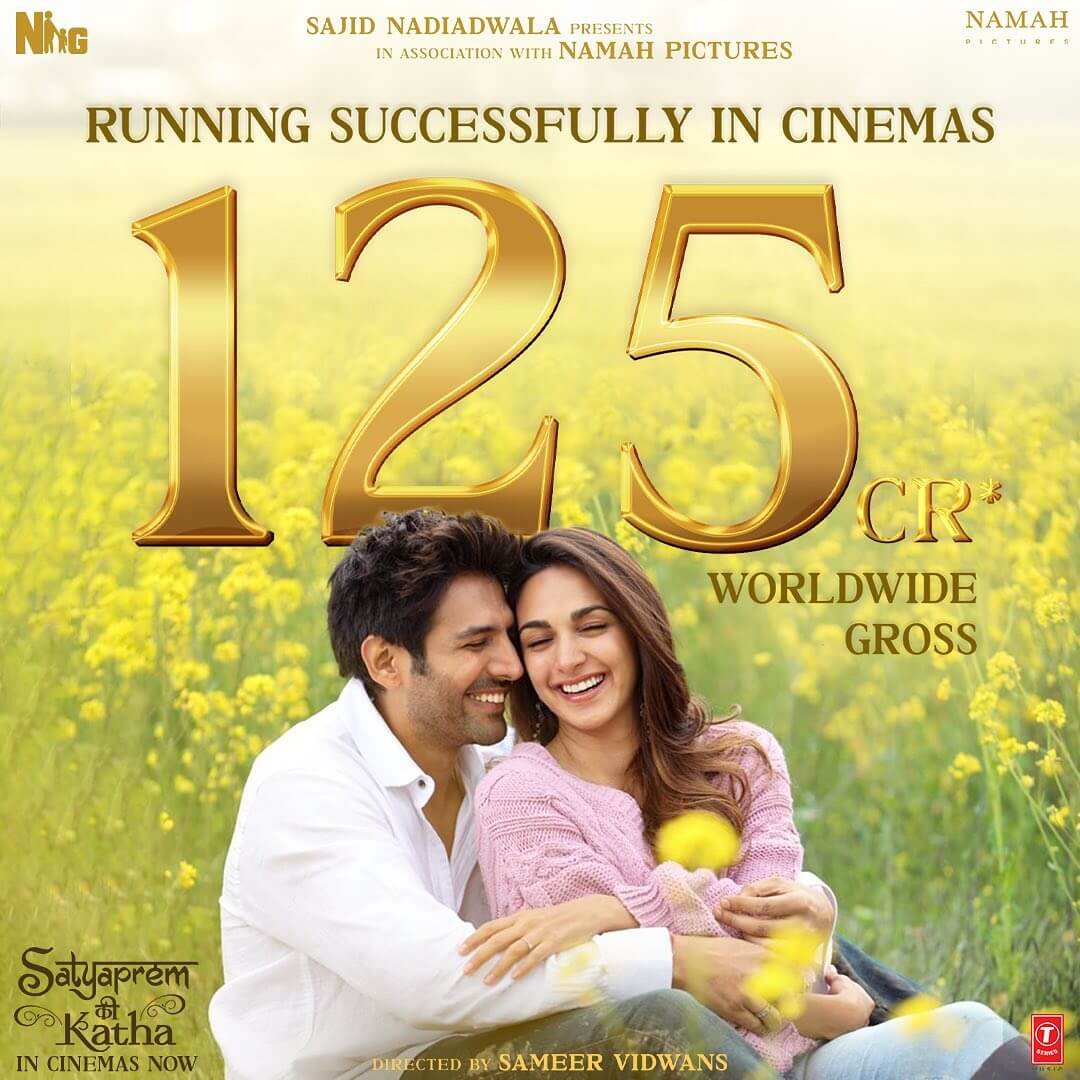 Kartik Aaryan and Kiara Advani starrer 'Satyaprem Ki Katha' taken over all the hearts! The film collects 125 Cr. Gross worldwide! 837166