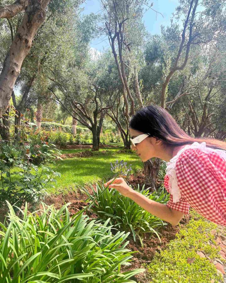 Morocco Diaries: Malavika Mohanan strolls in chic Victorian red-white checkered top, see pics 832481