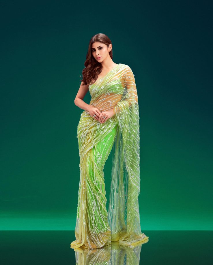 Mouni Roy Sets Internet On Fire In Light Green Embellished Saree, See Photos 823285
