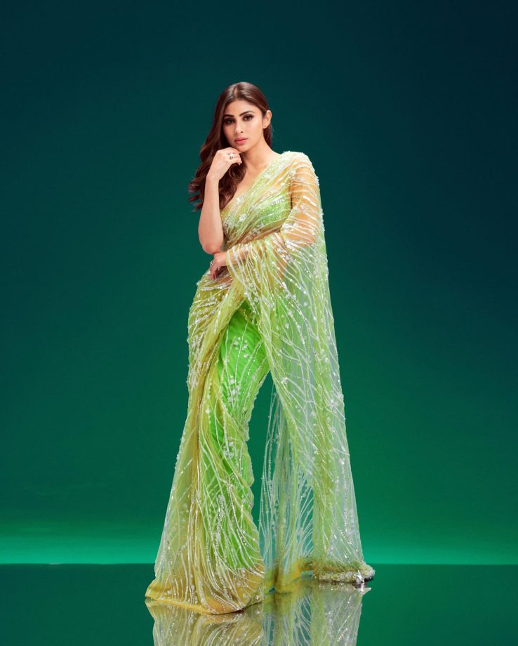 Mouni Roy Sets Internet On Fire In Light Green Embellished Saree, See Photos 823284