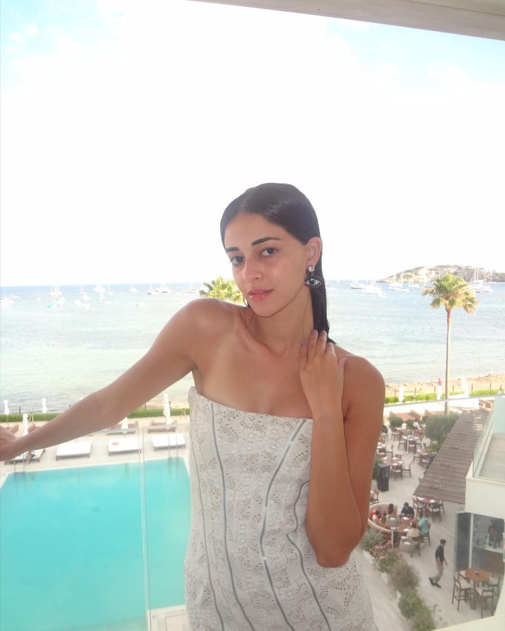 Sneak Peek Into Ananya Panday's Uber Cool Vibes In White Mini Dress In Vacation Pictures 838838