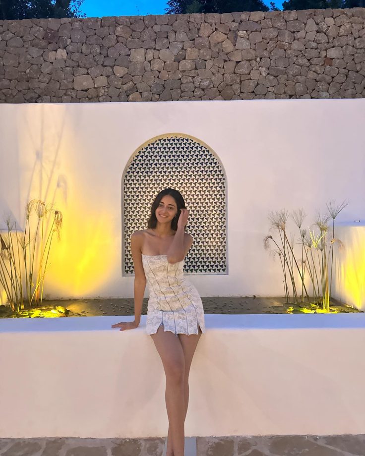 Sneak Peek Into Ananya Panday's Uber Cool Vibes In White Mini Dress In Vacation Pictures 838837