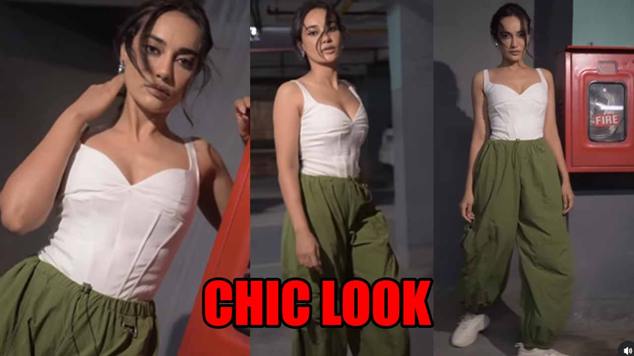 Surbhi Jyoti rocks casual chic look in white top and green joggers, see video 837428