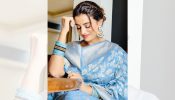 Akshara Singh is crafting traditional elegance in blue saree, see pics 846118