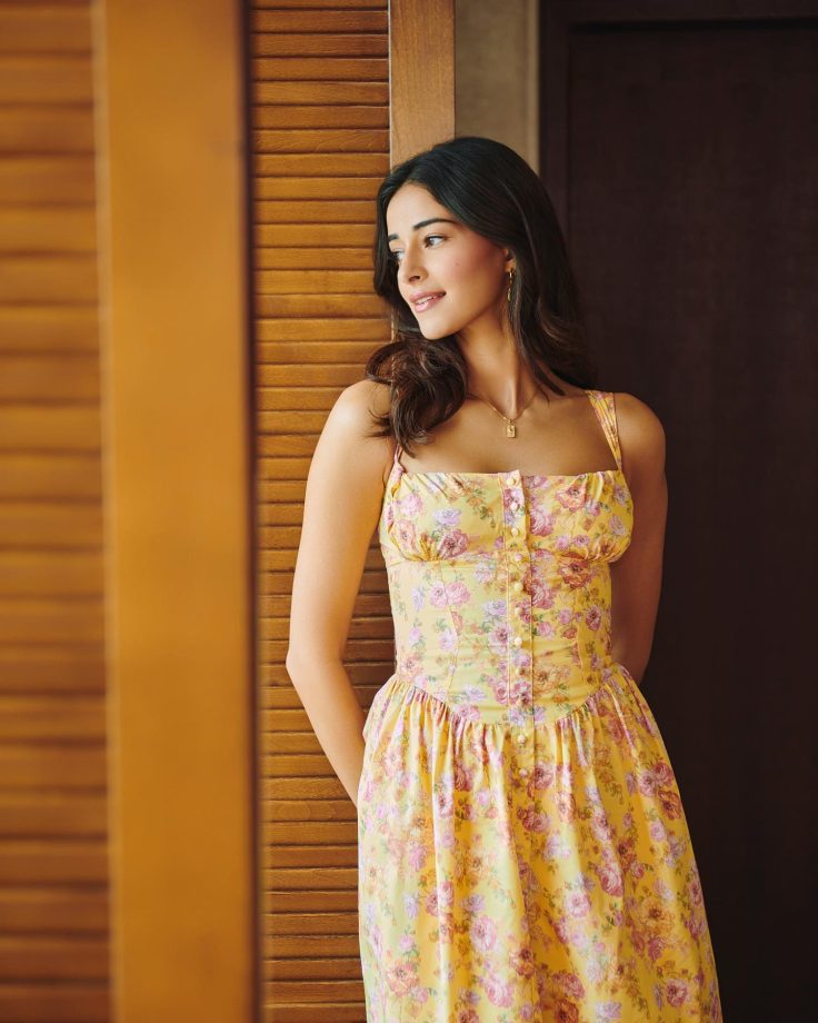Ananya Panday Looks Gorgeous In Yellow Corset Floral Dress, Suhana Khan Says, 'Dreamy Girl' 845325