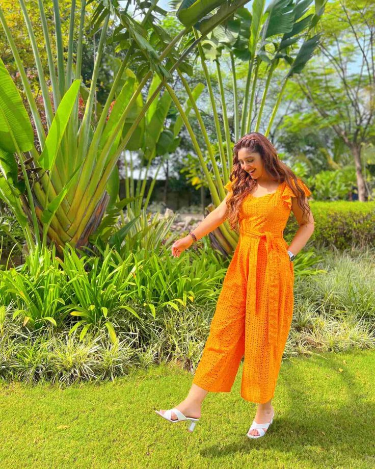 Ashnoor Kaur Exudes Sunshine Glow In Tangerine Jumpsuit In Sunkissed Picture 847120