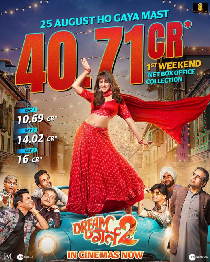 Ektaa R Kapoor & Ayushmann deliver the promise of laughter with Dream Girl 2! The film has a grand opening weekend of 40.71 crores at the box office! 846370