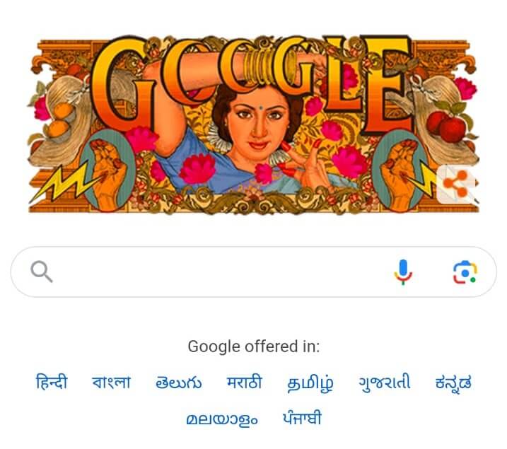 Google Doodle honours Bollywood icon Sridevi on her 60th birth anniversary 842662