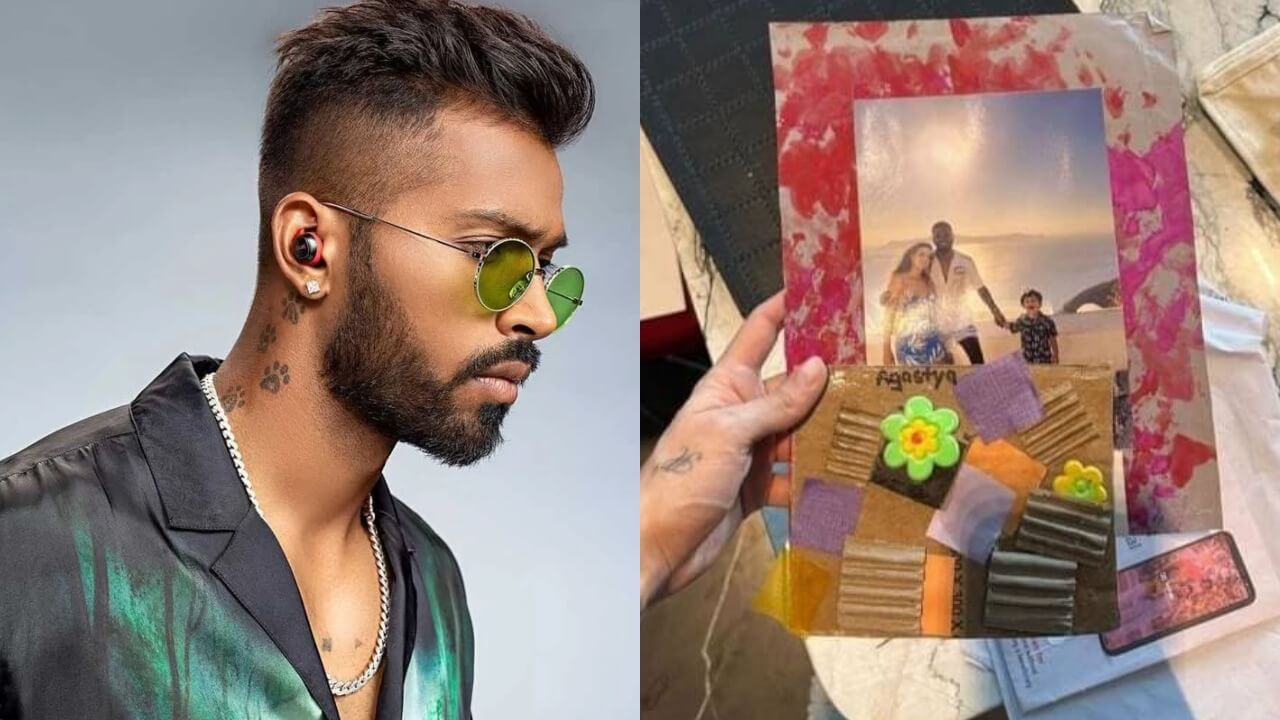 Hardik Pandya Shares Adorable Crafted Family Portrait Made By Son Agastya 840901