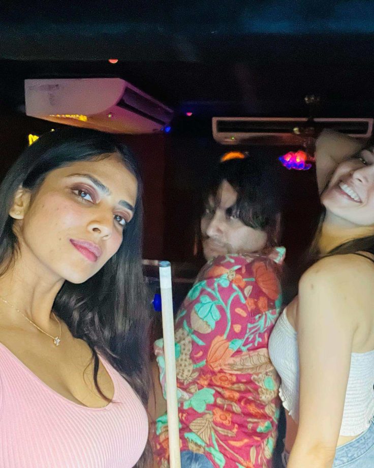 In Pics: Malavika Mohanan looks preppy in pink crop top and mini skirt 842340