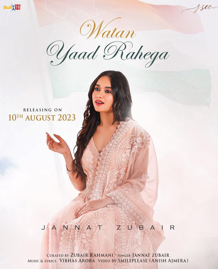 Jannat Zubair's new music video 'Watan Yaad Rahega' set to soar high on patriotism 841706