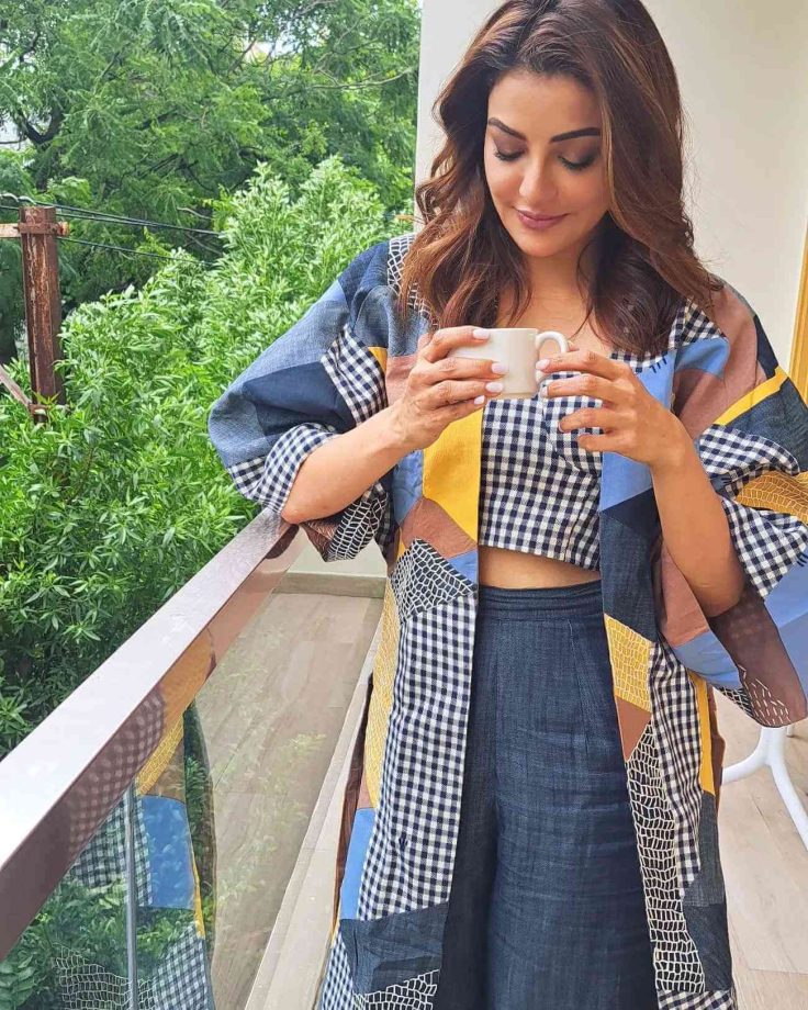 Kajal Aggarwal’s mornings are all about coffee and fashion flair, see pics 844026