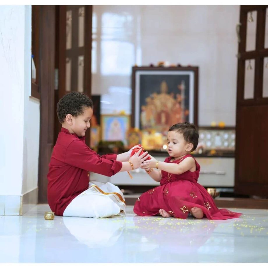 Major Sibling Goals! Here's how Rishab Shetty's kids Ranvit and Radhya celebrate Raksha Bandhan! 847353